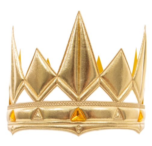 Little Adventures Gold Medieval Full Crown Dress Up Accessory