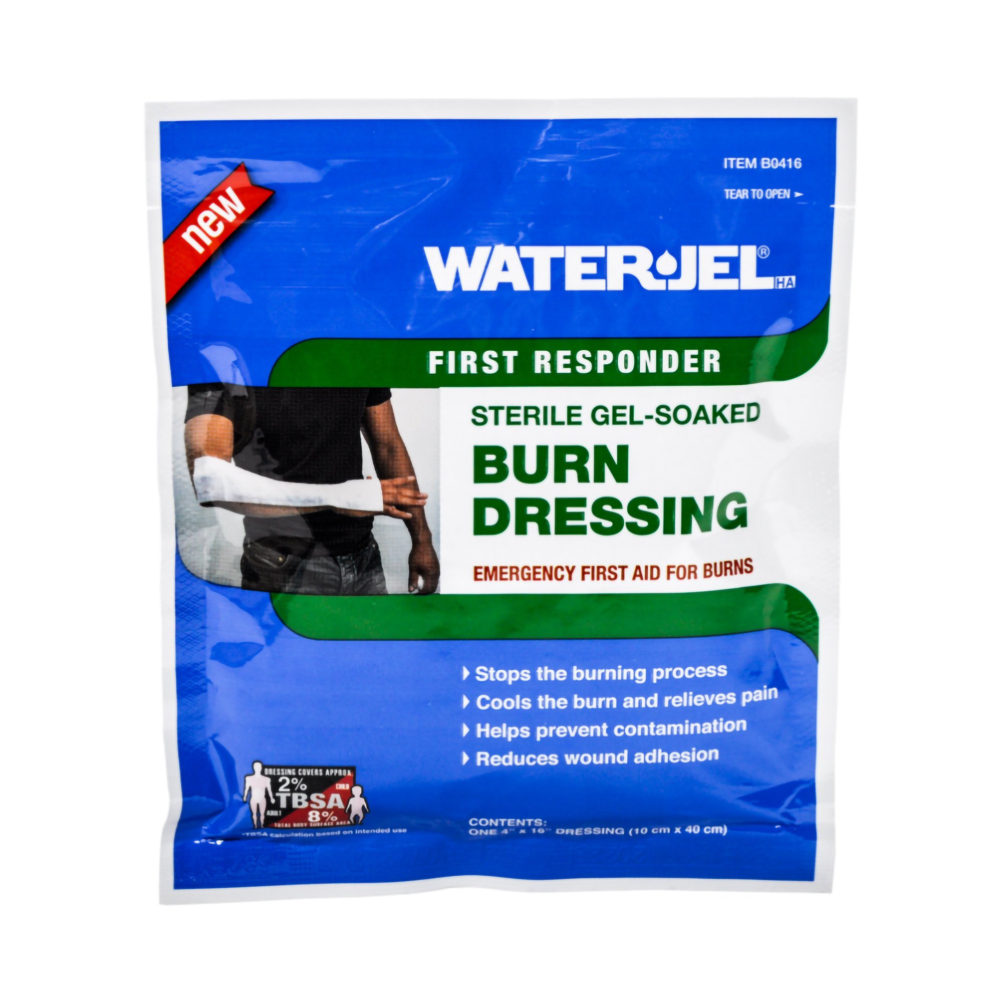 Water-Jel First Responder Burn Dressing, 4 x 16 Inch MK 1071033