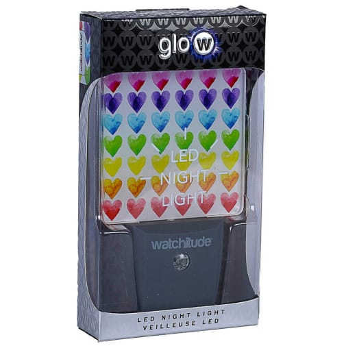 Watchitude Glow - LED Night Light - Watercolor Hearts