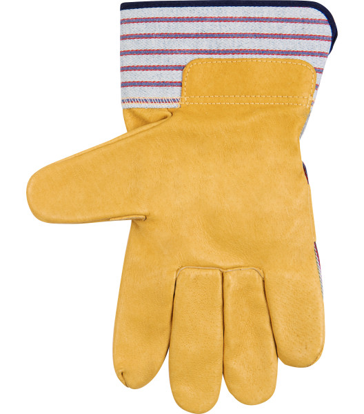 Premium Grain Pigskin Palm with Safety Cuff, Striped, large