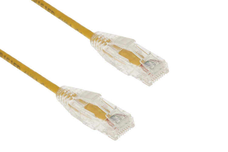 Cat6 Slim Ethernet Patch Cable, Snagless, 7 ft, Yellow