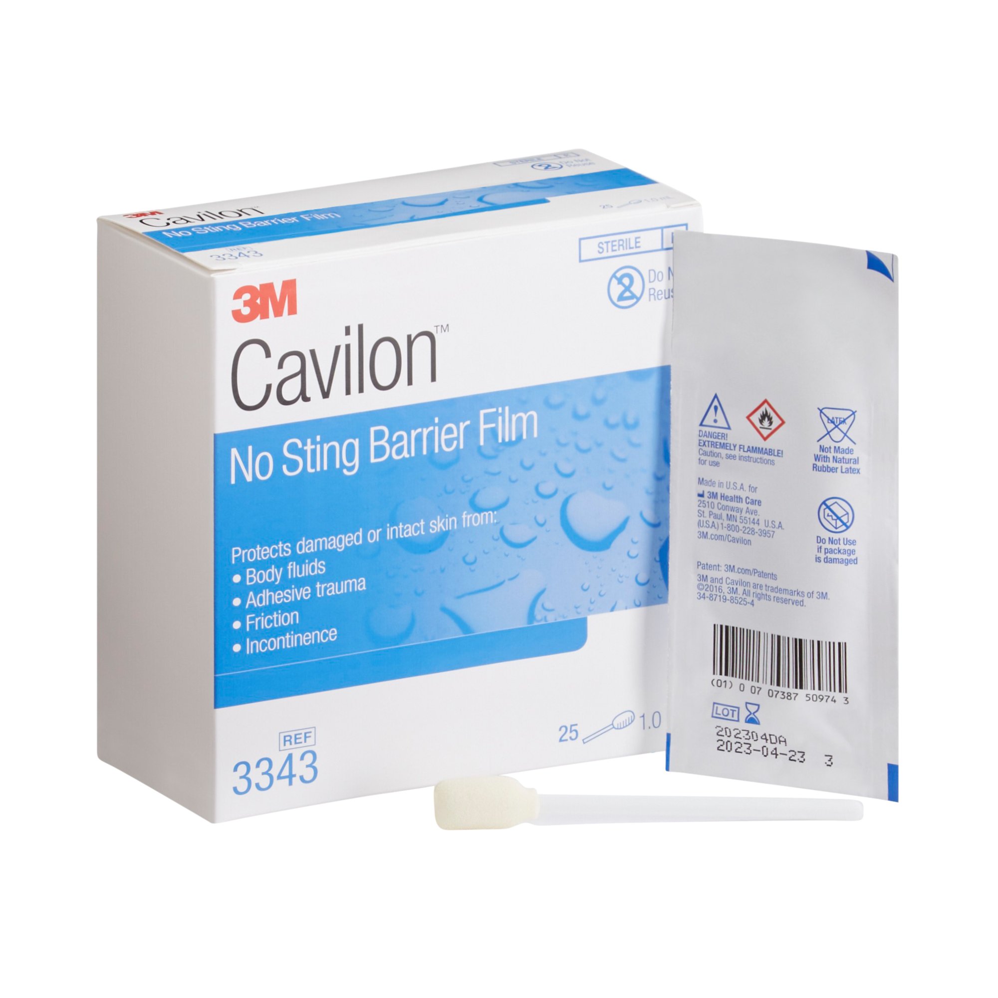 3M Cavilon No Sting Skin Barrier Applicator, 1-mL Individual Packets MK 292018