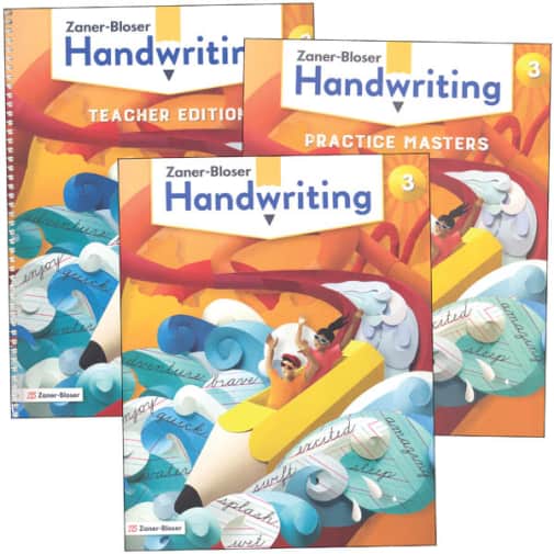 Zaner-Bloser Handwriting Grade 3 Homeschool Bundle - Student Edition/Teacher Edition/Practice Masters (2020 edition)