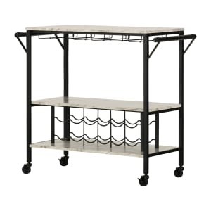 Fingerhut - South Shore City Life Bar Cart with Wine Glass Rack