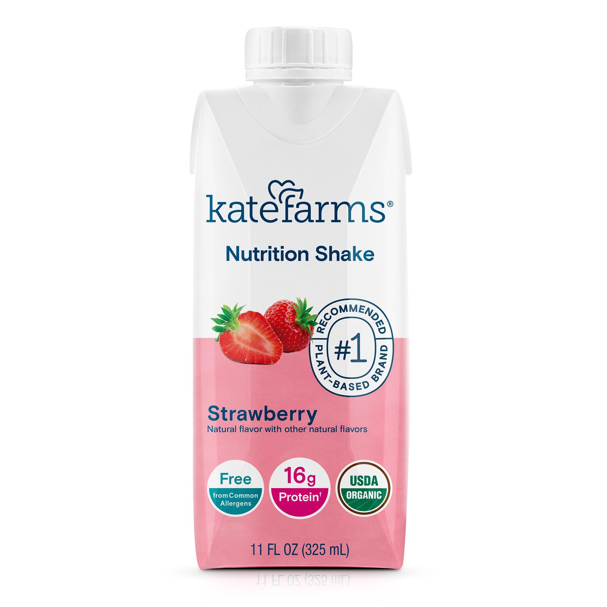 Kate Farms Nutrition Shake, Strawberry, 11-ounce carton MK 1249935