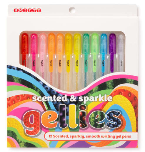 Scented & Sparkle Gellies: Fruit Scented Gel Pens (Set of 12)