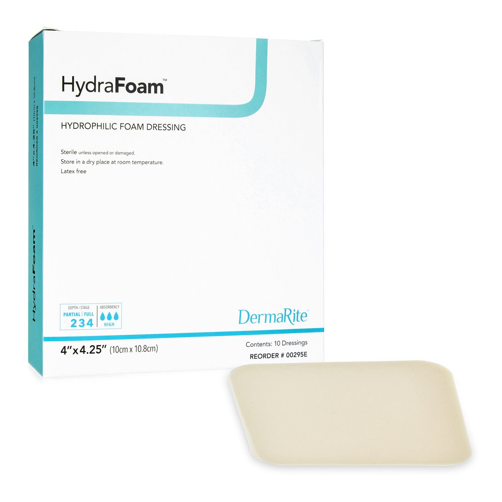 HydraFoam Nonadhesive Foam Dressing, 4 x 4.5 Inch MK 719722