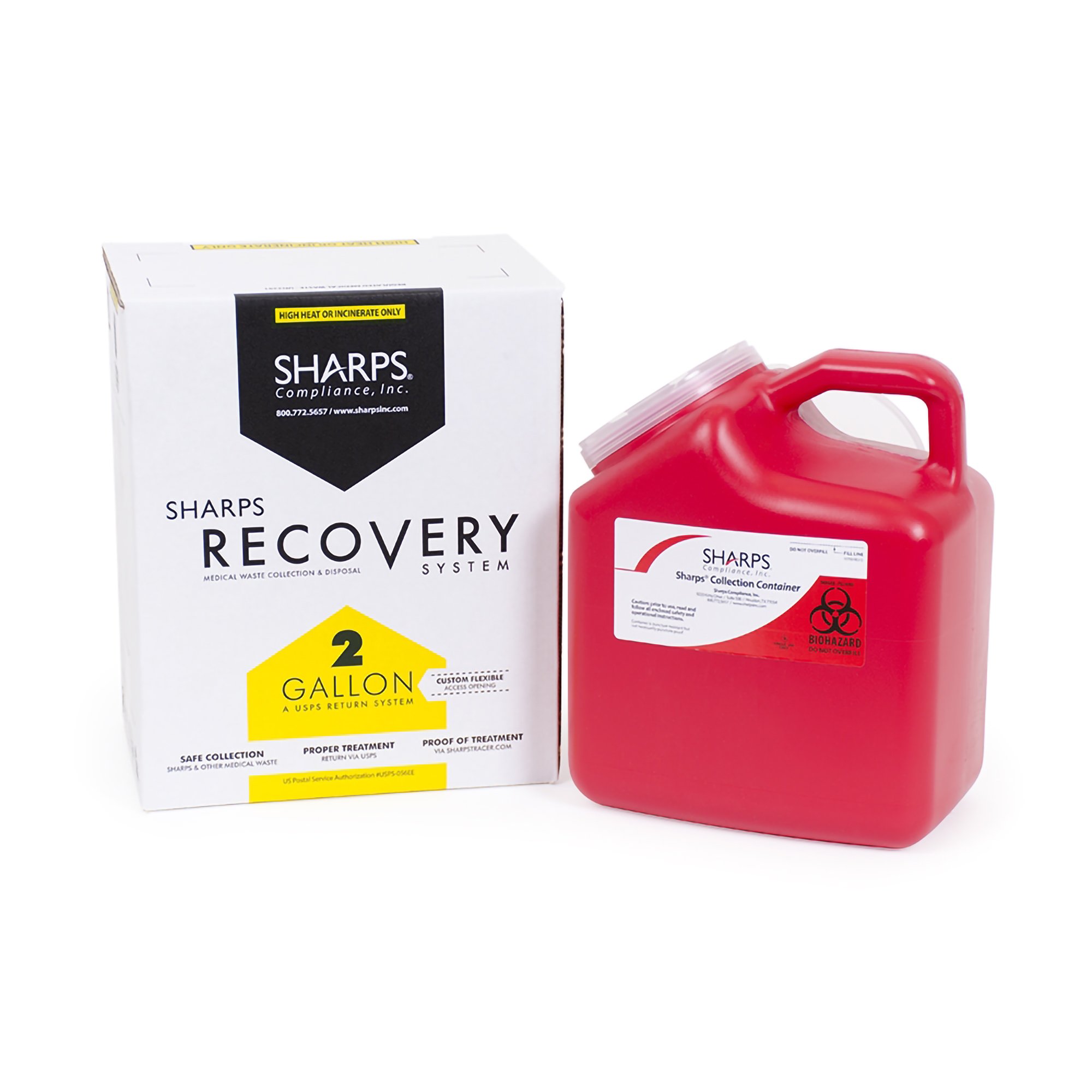 Sharps Mailback Chemotherapy Container, 2 Gallon MK 1136585
