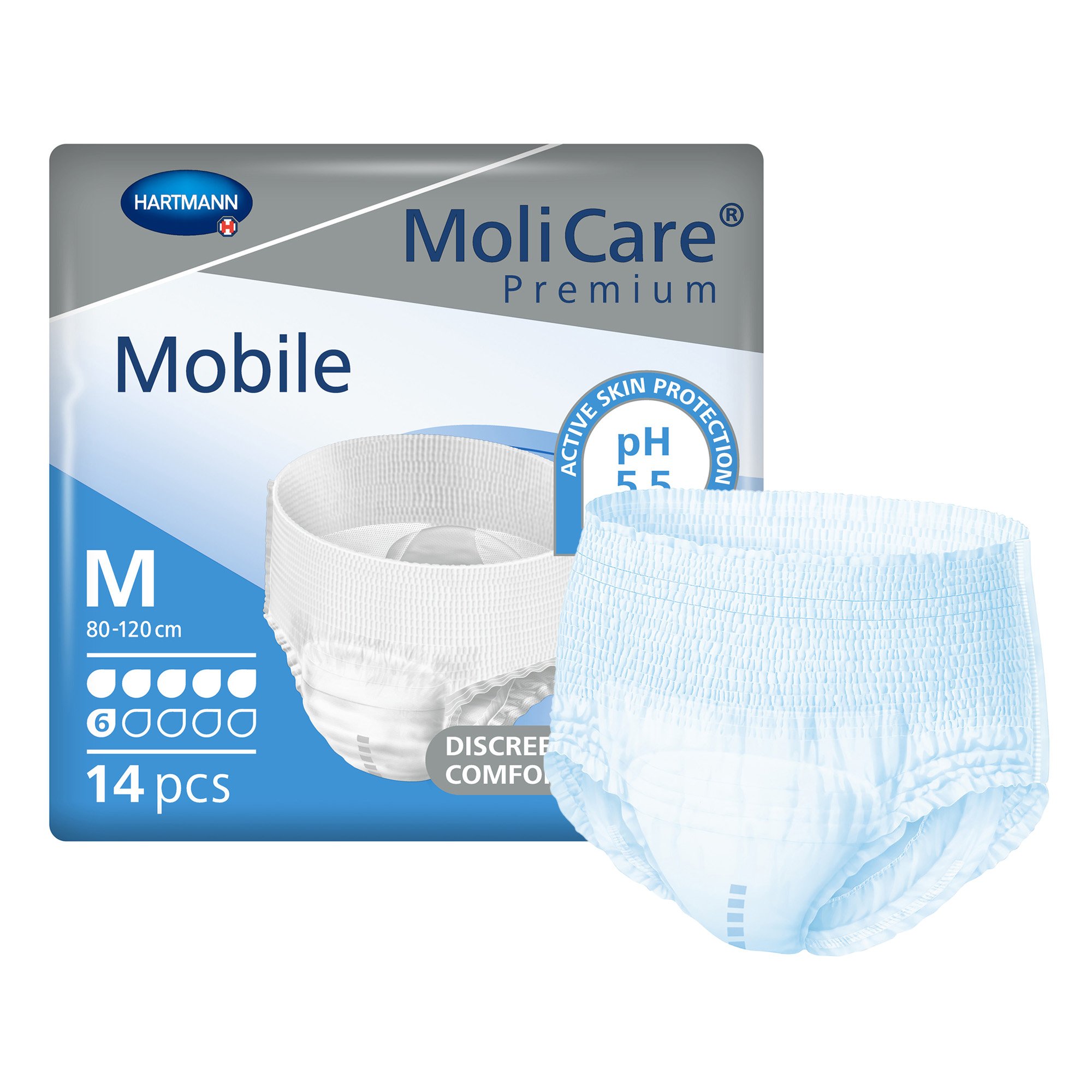 MoliCare Premium Mobile 6 Drop Absorbency Incontinence Underwear, Medium MK 1113235