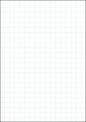 Ruled Cross Section Drawing Paper - White 1/2" Ruled, Approximately 100 Sheets