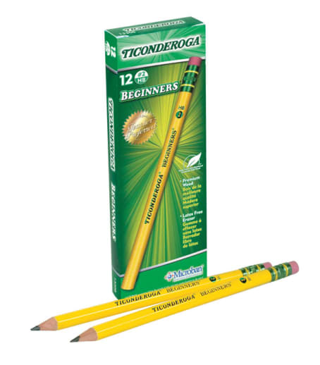 Dixon Ticonderoga Beginner Pencils with Eraser - 12 count