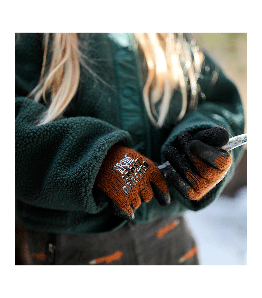 Kids' Frost Breaker&reg; Thermal Knit Shell & Foam Latex Palm, Brown, large image number 3