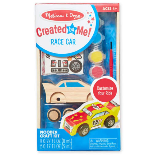 Melissa & Doug Decorate-Your-Own Wooden Race Car - Small