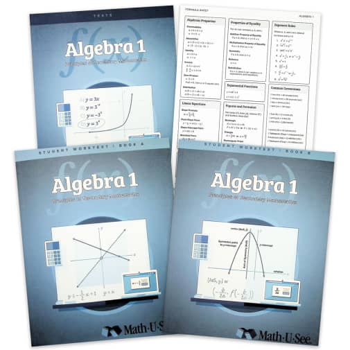 Math-U-See Algebra I Principles of Secondary Mathematics Student Workbook and Tests