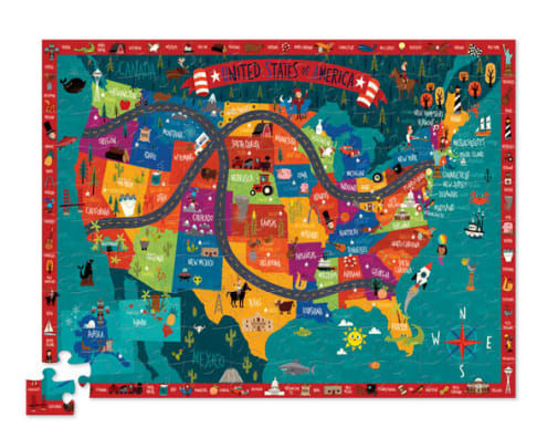 Discover America Learn + Play Puzzle (100 pieces)