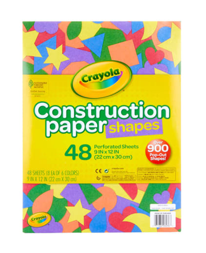 Crayola Construction Paper Shapes 48 Count