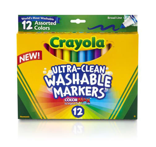 Crayola Ultra-Clean Washable Broad Line Markers 12 Count