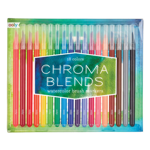 OOLY Chroma Blends Watercolor Brush Markers Set of 18