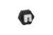 Cat6 RJ45 Shielded Industrial Panelmount Jack, Black