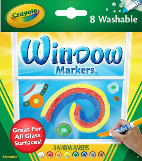 Crayola Crystal Effects Washable Window Markers 8 Count