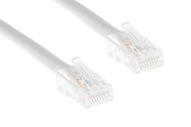 75ft White Non-Booted CAT6 Ethernet Patch Cable