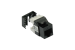 Cat6 RJ45 110 Type 180° Keystone Jack, Black
