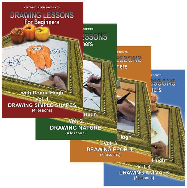 Drawing lessons for Beginners DVD Series - Volumes 1-4