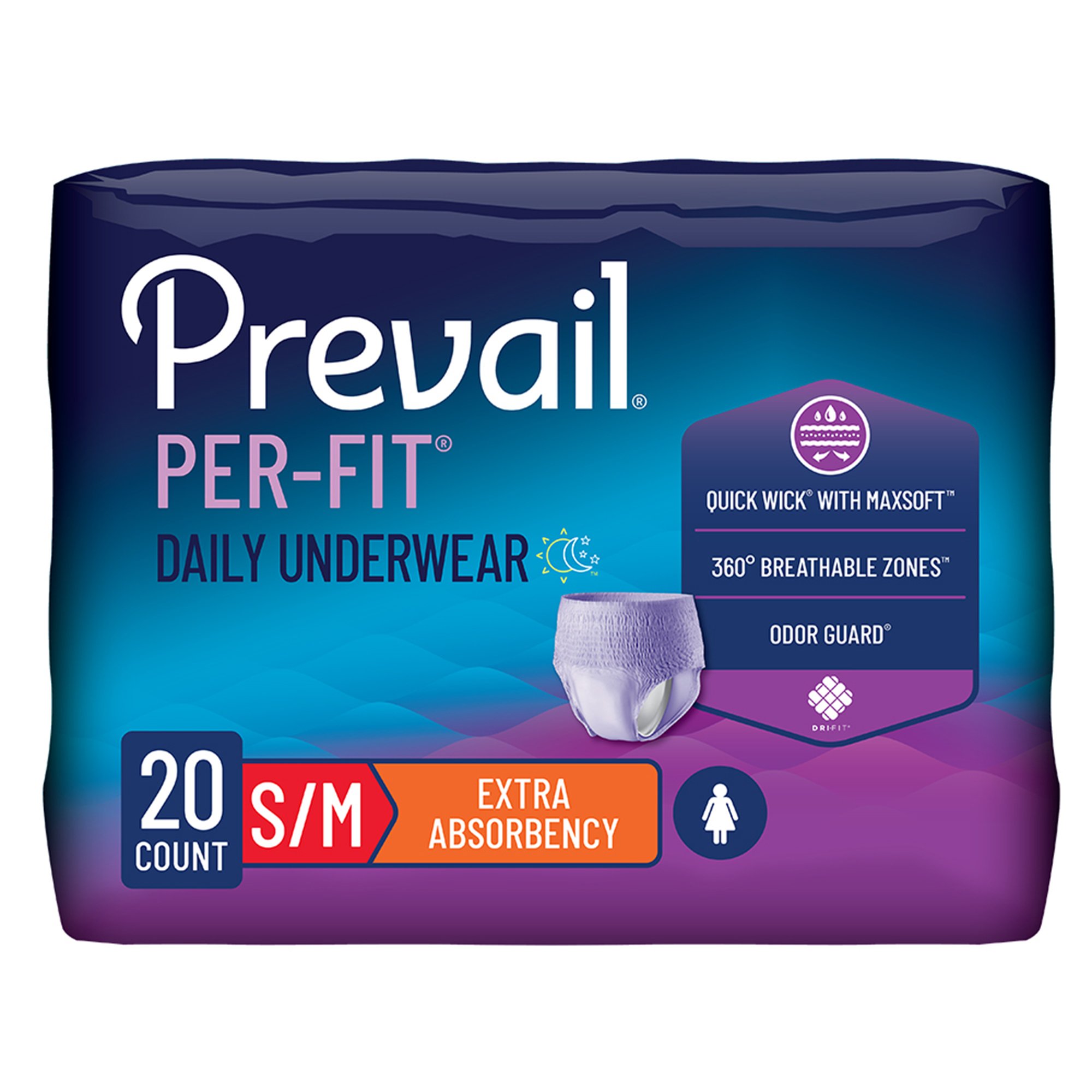 Prevail Per-Fit Women Extra Absorbent Underwear, Medium MK 881922