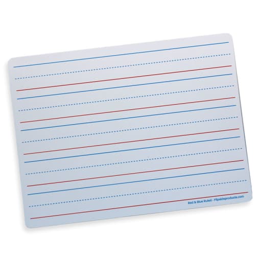 Red/Blue Lined Dry Erase Mat 9"x12" - magnetic - single