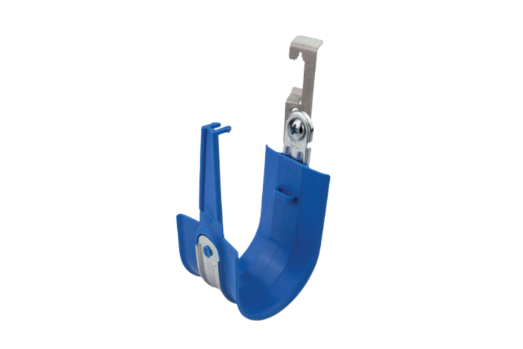 1-inch High Performance J-Hooks, Batwing Clip, Blue, 25-Pack
