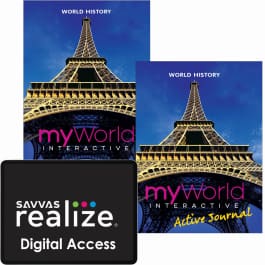 Savvas myWorld Interactive World History Homeschool Bundle (2019)