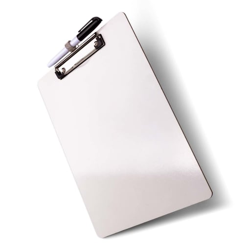 Dry Erase Clipboard, Top Clip (Single)