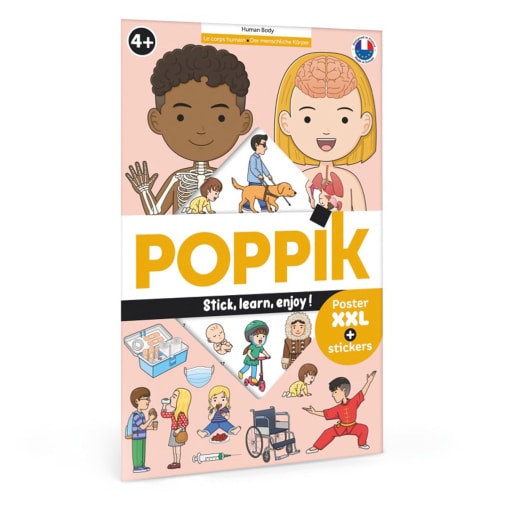 Poppik Discovery Poster + Stickers - Human Body