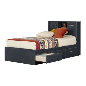 Storage Bed and Bookcase Headboard Set