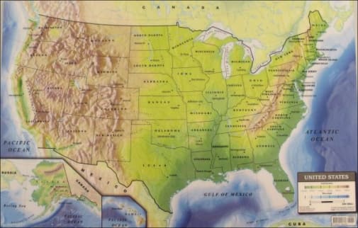 USA Double-Sided PlaceMap (10.75" x 16.75")