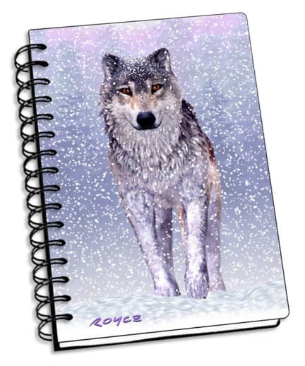 Snow Wolf 3D Notebook 4" x 6"