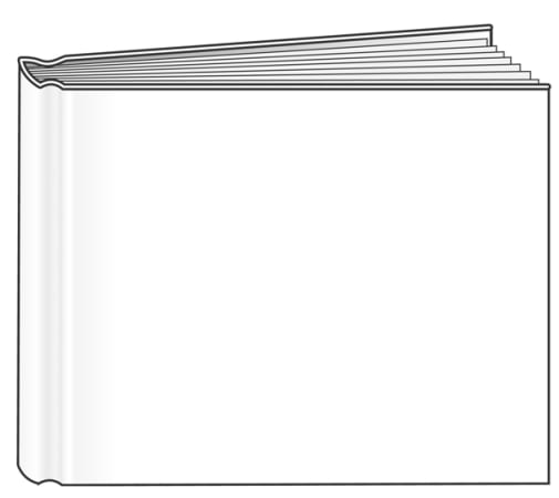Landscape Blank Cover Bare Book (8 1/8" x 6 3/8")