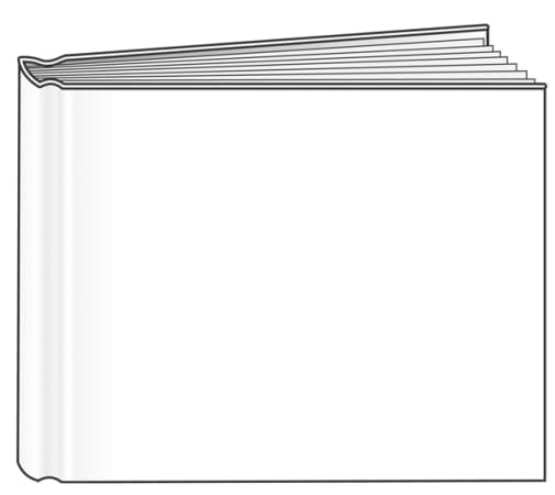 Landscape Blank Cover Bare Book (8 1/8" x 6 3/8")
