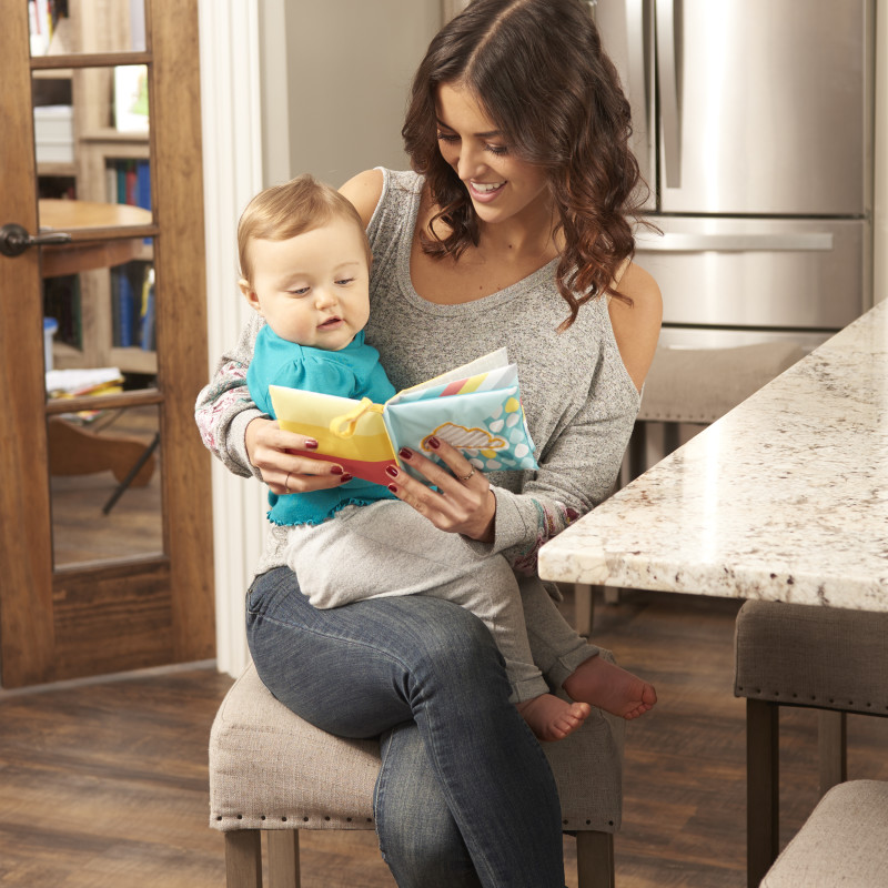 Door Jumper with 4 Removable Toys (Sweet Skies) Lifestyle Photo Door Jumper with 4 Removable Toys (Sweet Skies) Lifestyle Photo