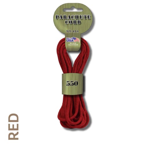 Red 550 Paracord Cord (16 feet)