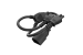 AC Power Cord, C14 to C13 &amp; C5 Y-Shaped Splitter, 18AWG, 14in, Black