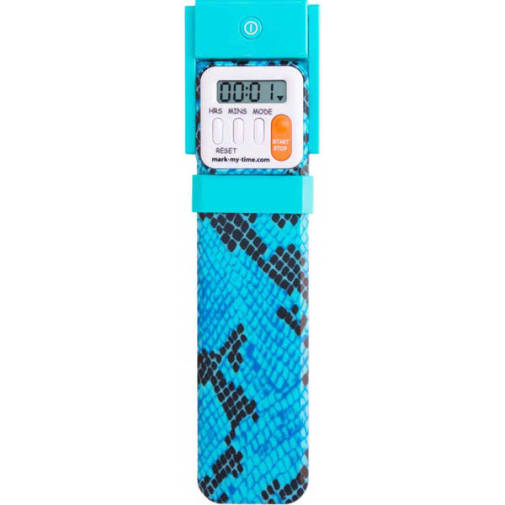 Mark-My-Time Digital Booklight Blue Snake Skin