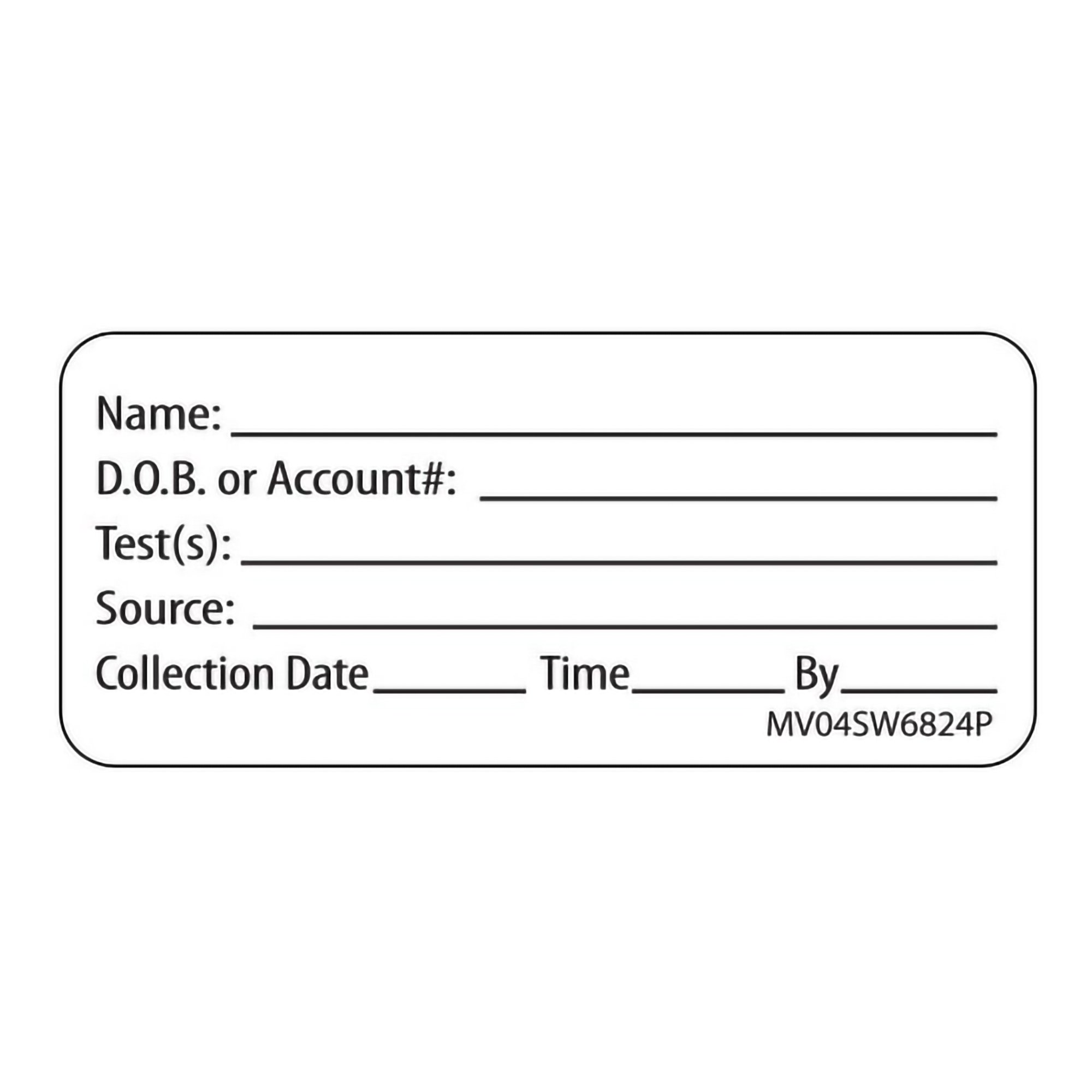 MedVision Pre-Printed / Write On Label, Patient Information, 2.25 x 1 Inch MK 794550