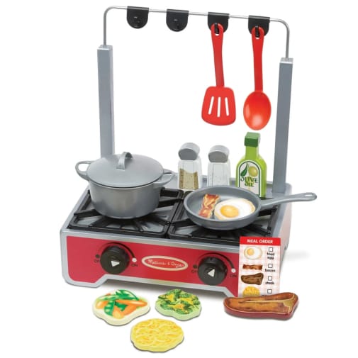 Melissa & Doug Deluxe Wooden Cooktop Set