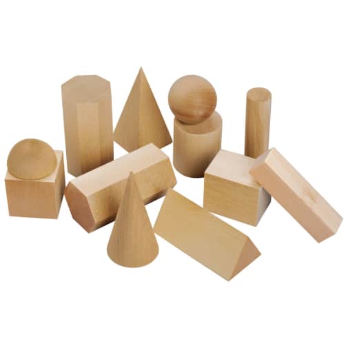 Mini Wooden Geosolids - set of 12