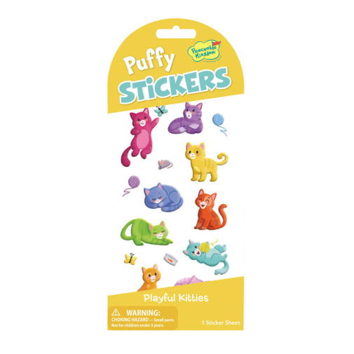 Playful Kitties Puffy Stickers