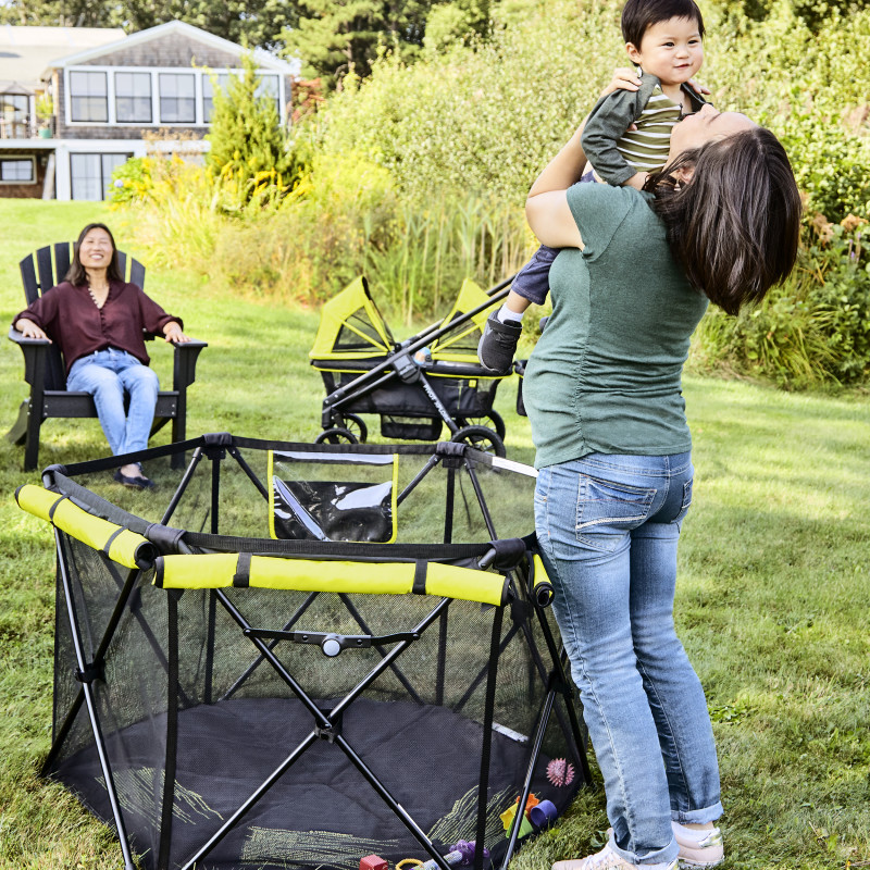 Play-Away™ Portable Playard Deluxe (Adventurer) Lifestyle Photo Play-Away™ Portable Playard Deluxe (Adventurer) Lifestyle Photo