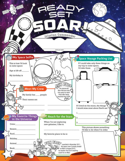 Ready Set Soar! Fill Me In Activity Poster