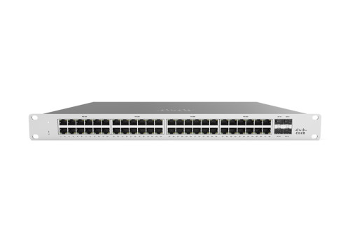 Image of Cisco Meraki Cloud Managed Switch, 48 Gigabit Ethernet Ports, 4 SFP Uplinks, PoE