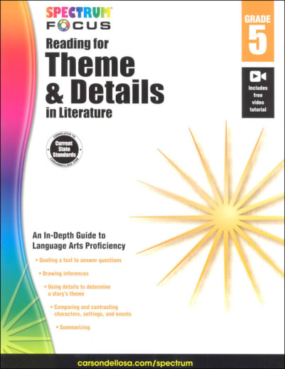 Reading for Theme and Details in Literature Grade 5 (Spectrum Focus)